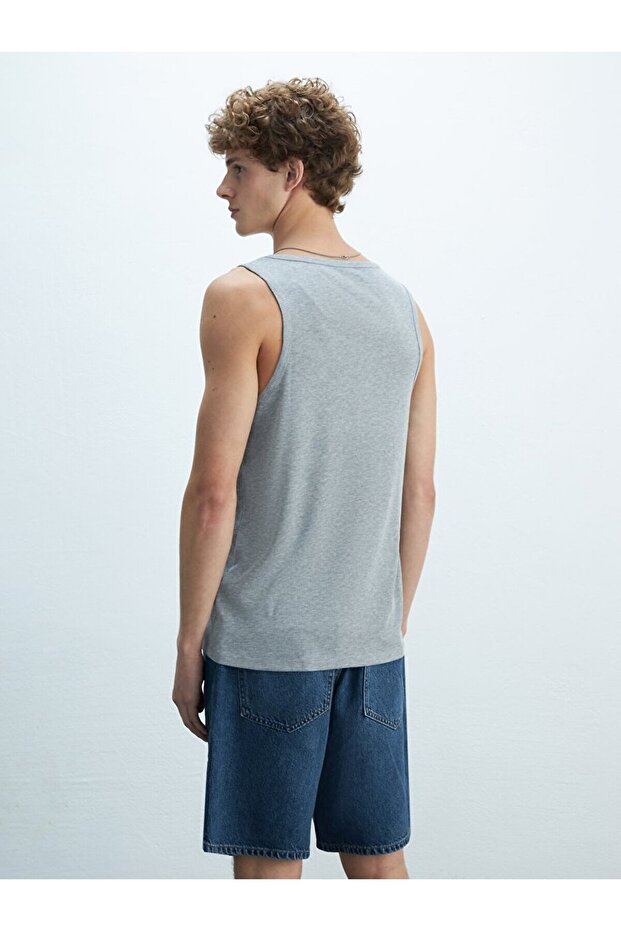 Regular Strap Gray T-Shirt - 3