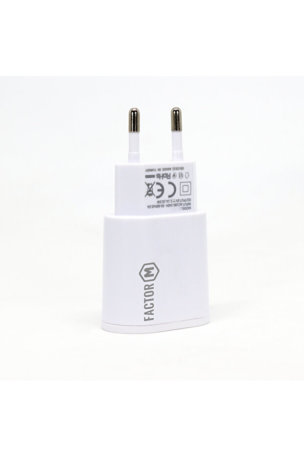 Factor M Çift Çıkışlı 2.1a Iphone Ligthning Ev Tipi Şarj Aleti Set (FM101L) - 3