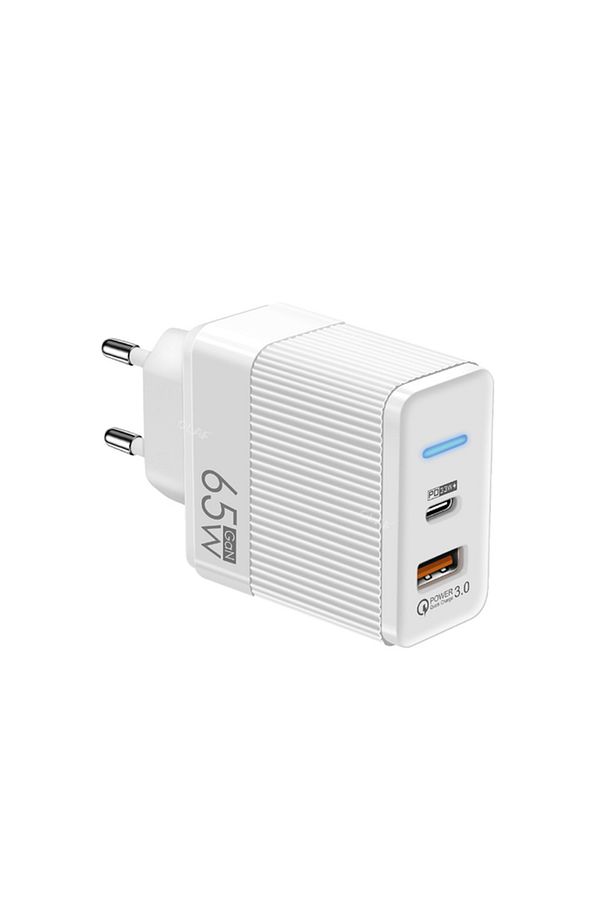 65w Usba Pd 33w Type-c Çift Çıkışlı Quick Charger 3.0 Hızlı Şarj Aleti Başlığı - 1