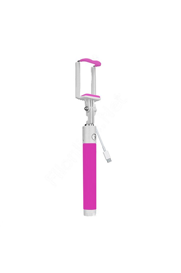 Winex Sr342 Katlanabilir Type-c Selfie Girişli Stick Çubuğu Pembe - 1
