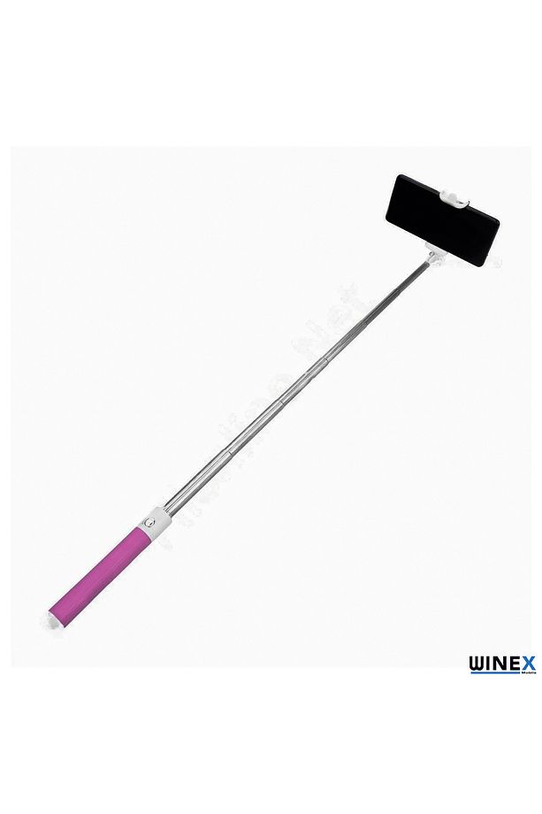 Winex Sr342 Katlanabilir Type-c Selfie Girişli Stick Çubuğu Pembe - 3