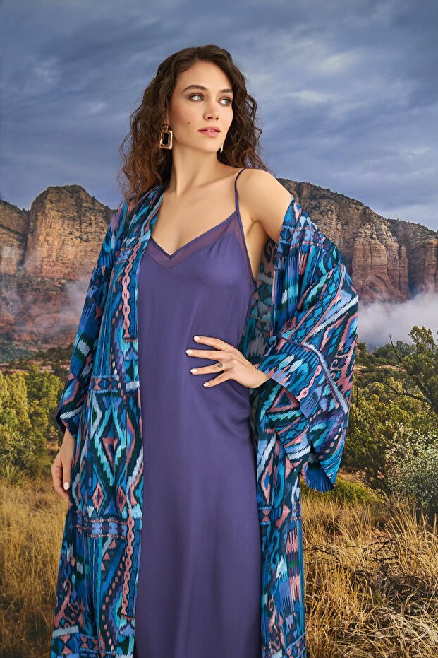 Ethnic Patterned Pajama Set - 4