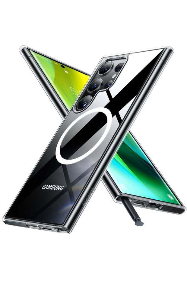 Magnetic Shockproof for Samsung Galaxy S24 Ultra Case, Clear