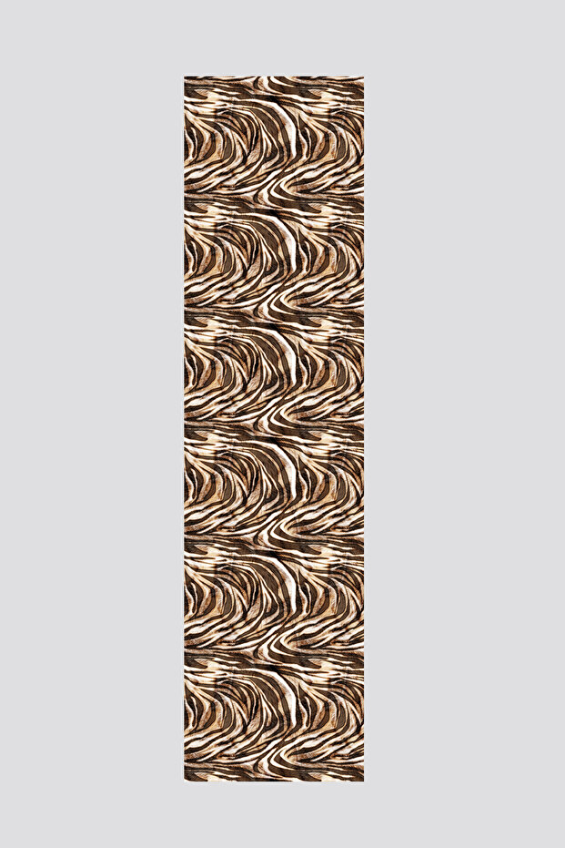 Brown Zebra Patterned Runner 40X140 - 2
