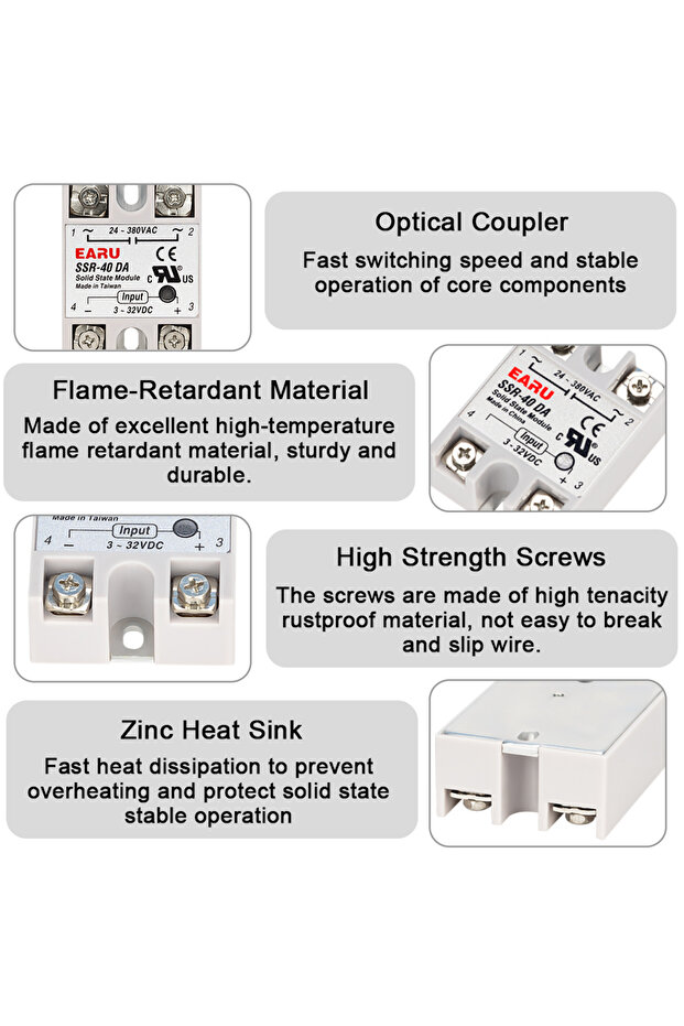 DA SSR-25A SSR-25DA SSR-40DA SSR-40AA SSR-40DD SSR 10A 25A 40A 60A 80A 100A DD DA AA Solid State Rel - 5