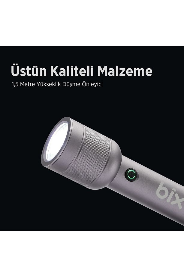 Bx2186fl 3w Led 910 Lümen, Şarjlı, Çok Modlu Uzun Menzilli Kompakt El Feneri - 7