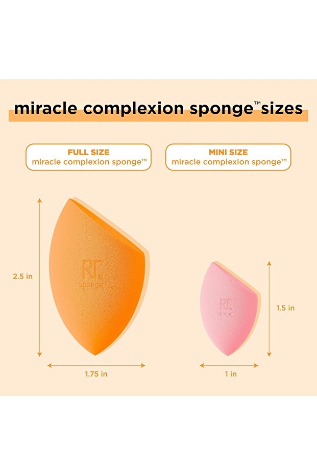Real Techniques Mini Miracle Complexion Sponges, 4 Mini Sponges - 4