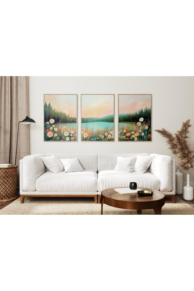 3 Piece Wooden Framed Living Room Living Room Kitchen Table Set Set3104