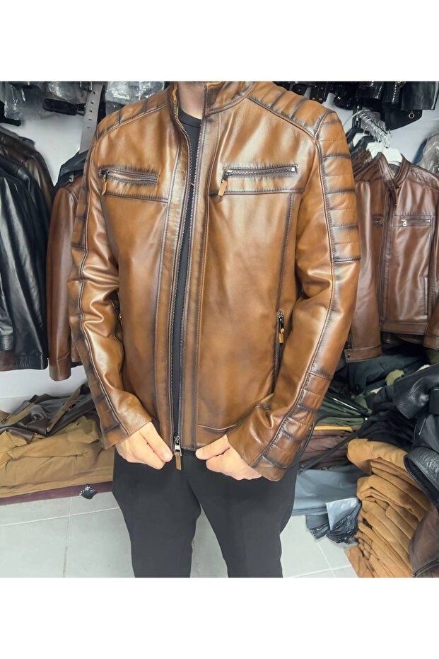 سترة جلدية للرجال - 1