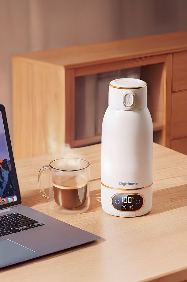 Go Smart Paslanmaz Çelik Şarjlı Su Isıtıcı Kablosuz Termos (35-100 C°) 500 ML DGT-102 - 4