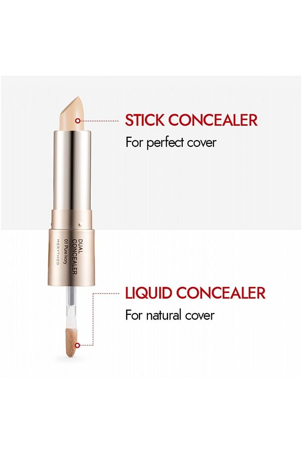 Dual Concealer 01 Pure Ivory - Çift Uçlu Kapatıcı (Stick ve Likit) - 7