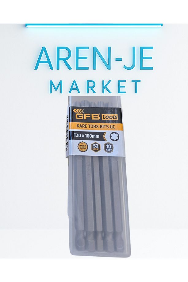GFB Tools T30 x 100mm Kare Torx Bits Uç (10 Adet Set – S2 Çelik) - 1