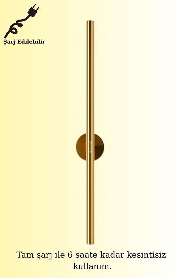 Gold Lindis Şarjlı Kablosuz LED Aplik 1 Adet - 2
