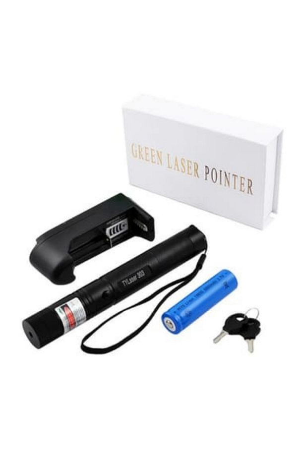 Green Laser Poınter Anahtar Emniyetli Yeşil Lazer Pointer 1000MW Yüksek Güçlü Lazer işaretçisi 15 km - 5