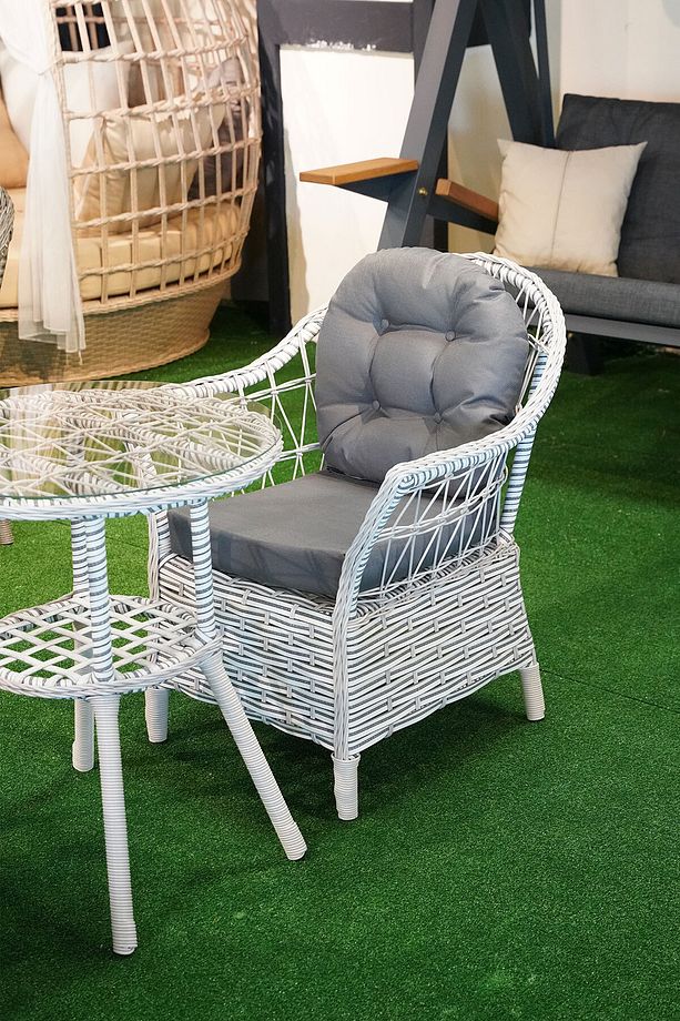 Telve Bistro Ø60 cm Masalı İki Kişilik Rattan Çay Takımı - 9