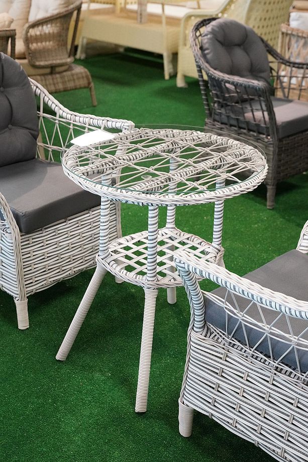 Telve Bistro Ø60 cm Masalı İki Kişilik Rattan Çay Takımı - 8