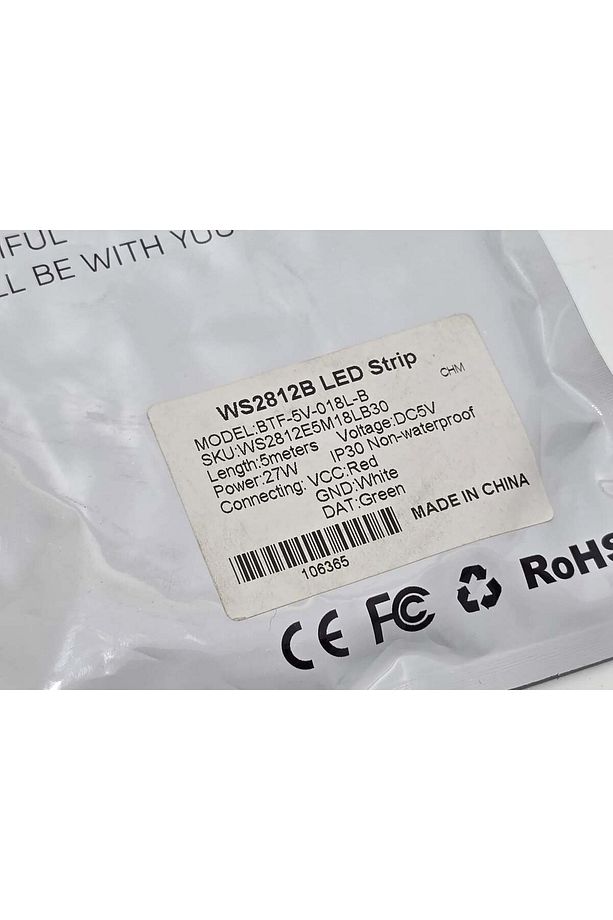 WS2812B Adreslenebilir Rgb Şerit Led 5 Metre 90 Led - 4