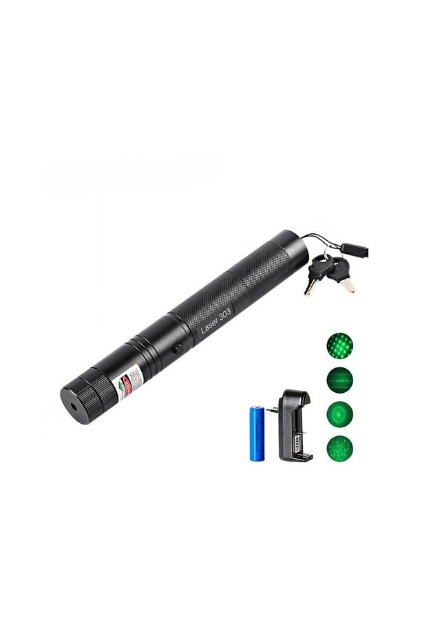 Green Laser Poınter Anahtar Emniyetli Yeşil Lazer Pointer 1000MW Yüksek Güçlü Lazer işaretçisi 15 km - 4