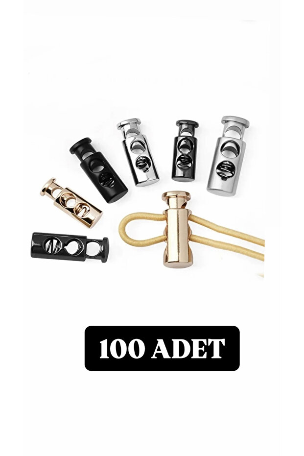 100 Pieces - Shoe Lacing Stopper Accessory Black Nickel -Metal Accessory