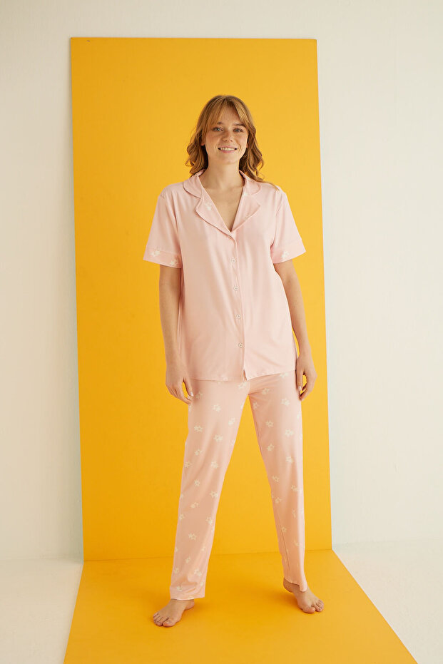 MARLA DÜĞMELİ PİJAMA TAKIMI - 2