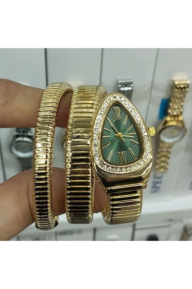 Yılan Model Lüks Kadın Kol Saati - 1