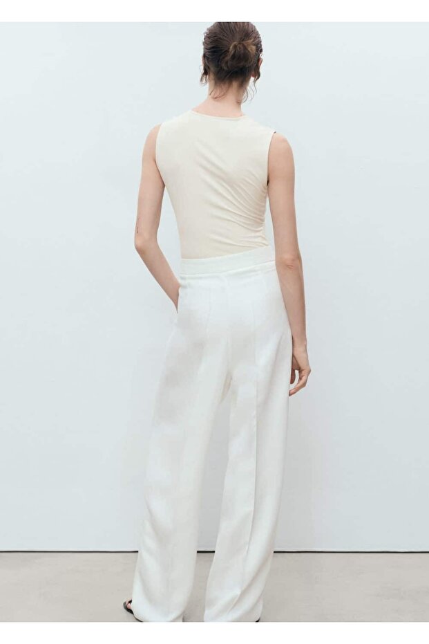 Geniş askılı dar kesim bluz - 4