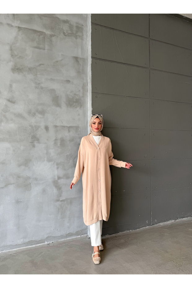 Buttoned Standard Size Oversize Cap/Tunic - 1