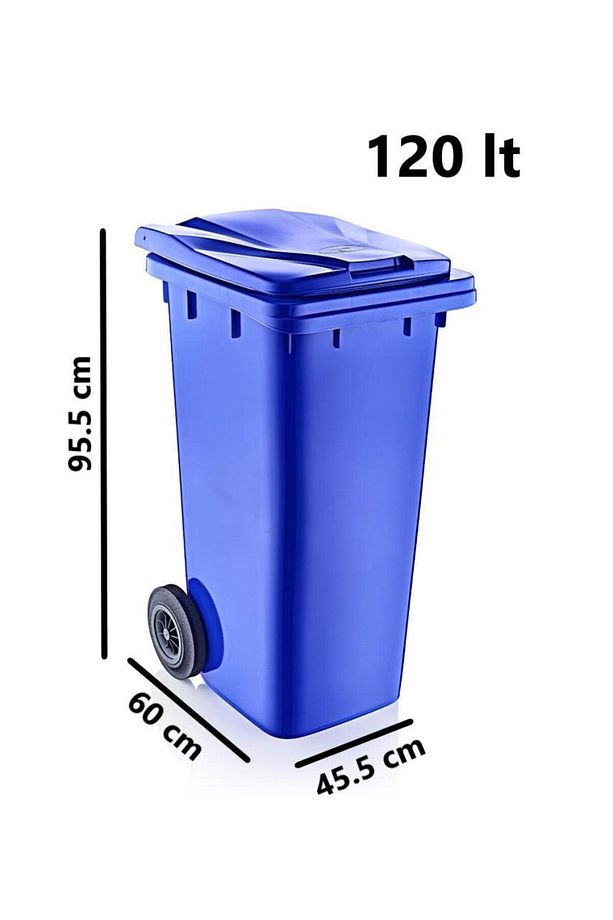 Sy-6505 Tekerlekli Kapaklı Plastik Çöp Konteyneri 120 Lt - 2