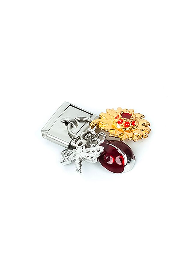 Çelik İtalyan Bileklik Charmı, 1 Adet Yusufcuk, Uğur Böceği, Güneş Çelik Charm, 1.Kalite Kararmaz - 3
