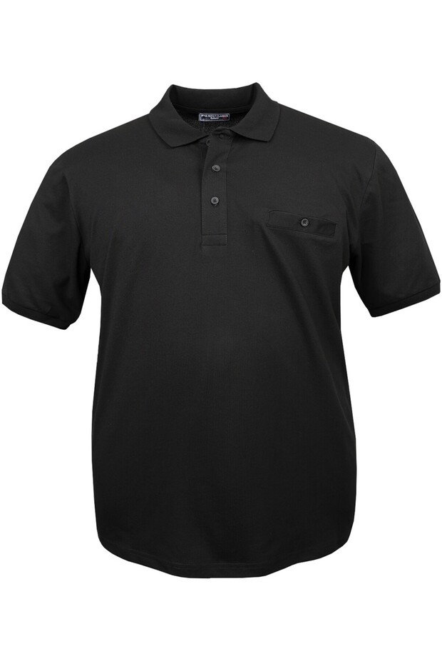 Plus Size Lycra Pique Polo Neck T-Shirt with Pockets (Wide Comfortable Fit)