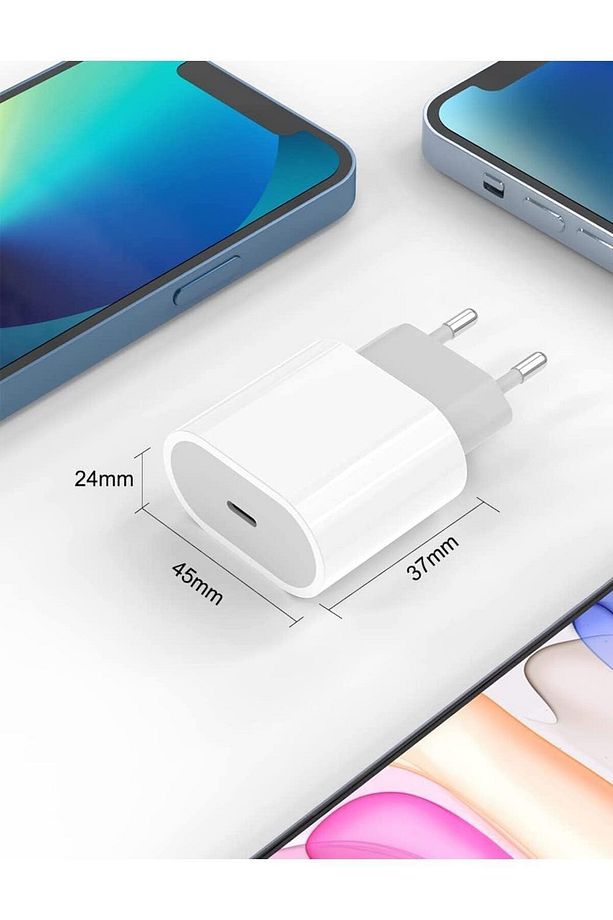 Iphone 6-7-8-x-11/12pro/13/13pro/14/14promax Uyumlu Hızlı Şarj Adaptörü Type-c Pd Şarj Başlığı - 4