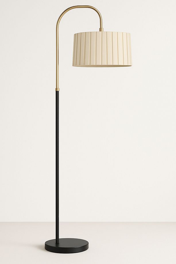 Elora Eskitme Gold Lambader – Pliseli Krem Şapka, Klasik Modern Stil - 2