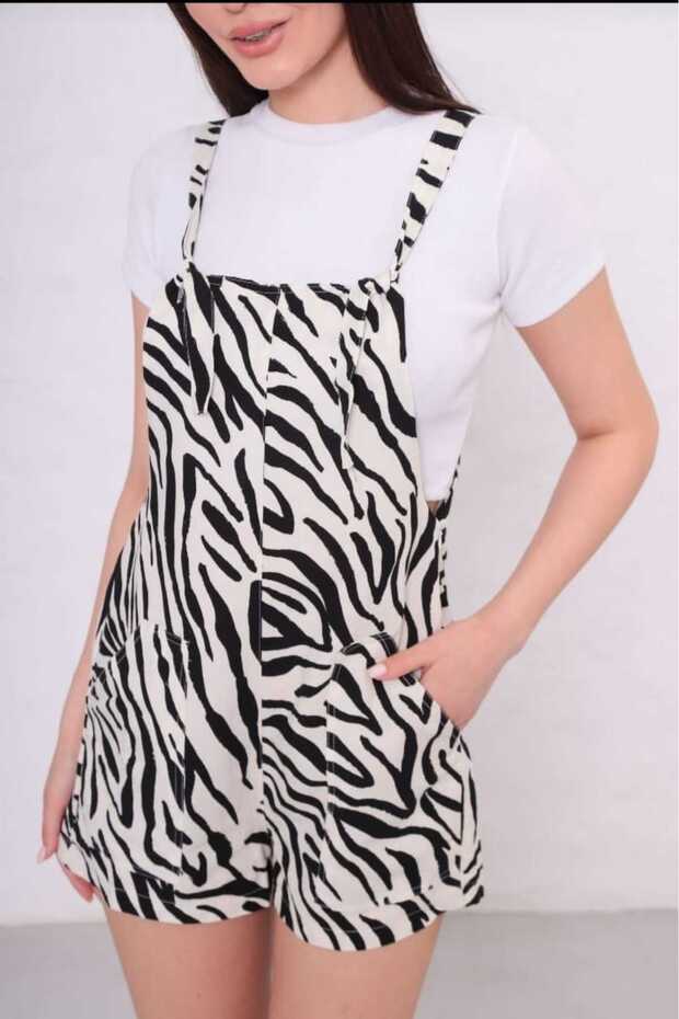 Zebra Kısa Tulum - 4
