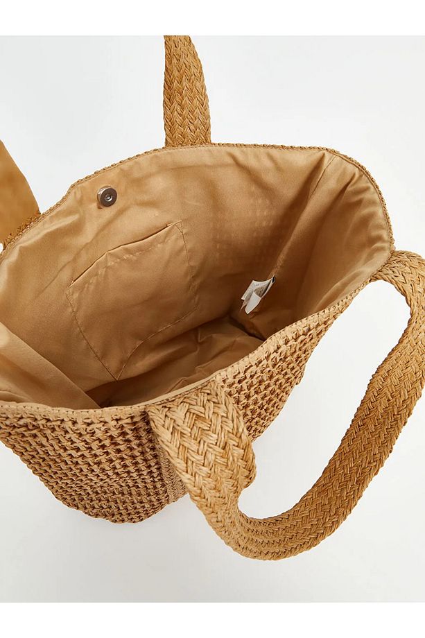 LCW ACCESSORIES Hasır Kadın Plaj Çantası 44x30x14 cm - 4