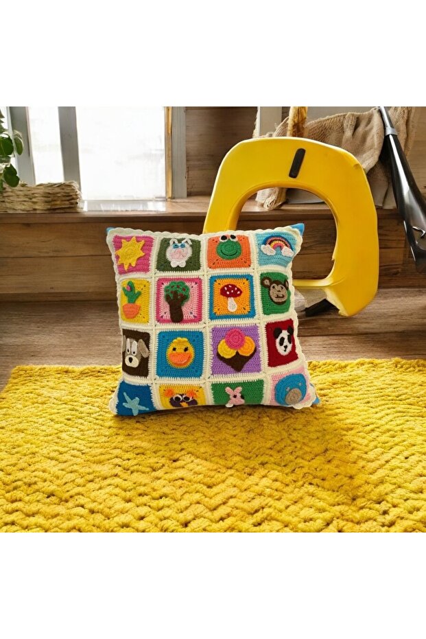 Hand Knitted Pillow Cover