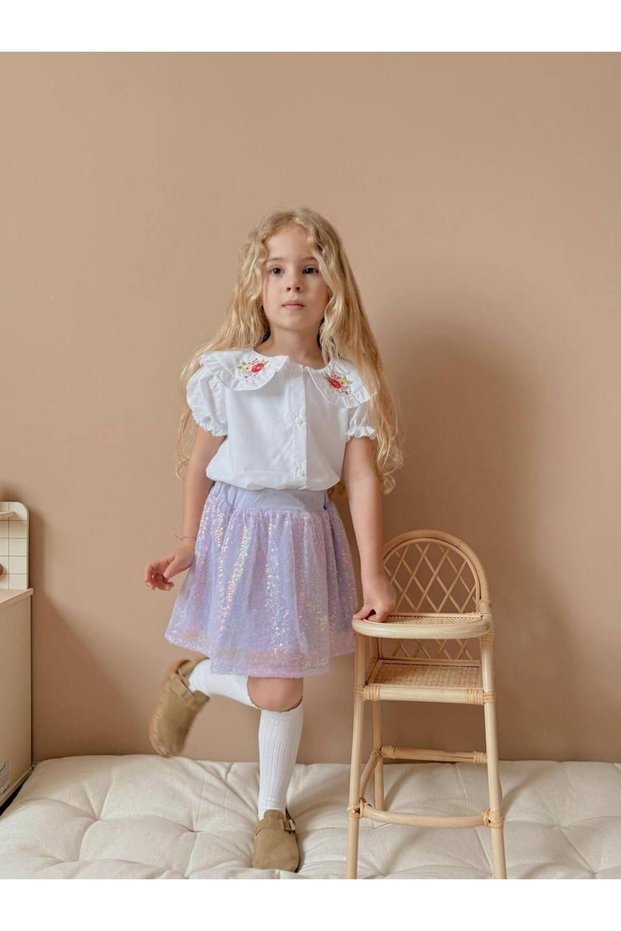 Yigit Boutique Sequined Sequined Skirt Girl's Suit