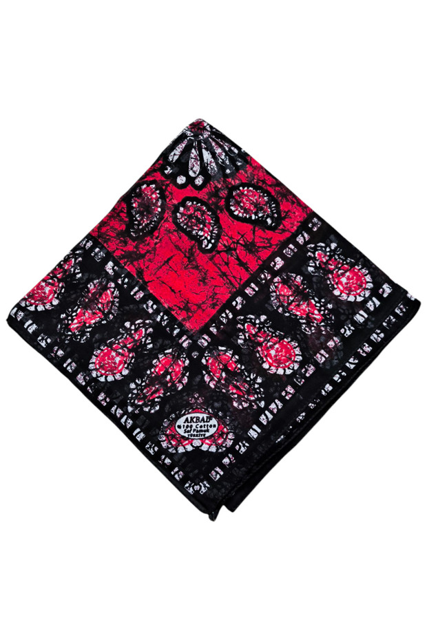 %100 Pamuk Yazma Kırmızı - 2