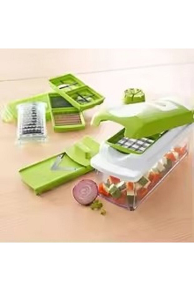 قطاعة خضراوات متعددة الحواف، 9 قطع، خضراء - 2