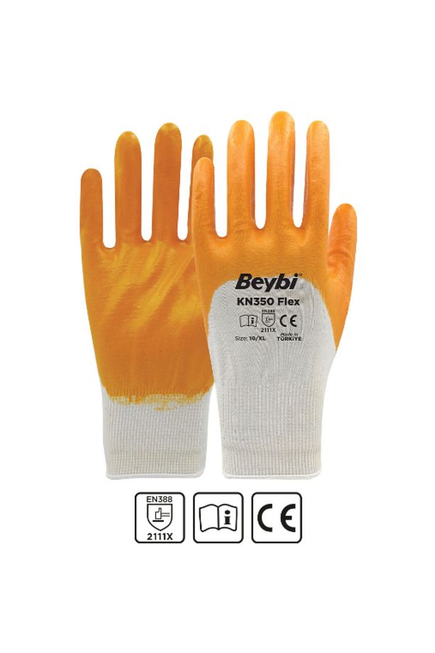 KN350 BEYBİ FLEX PAMUK NİTRİL ELDİVEN NO:10 - 12 ÇİFT - 1