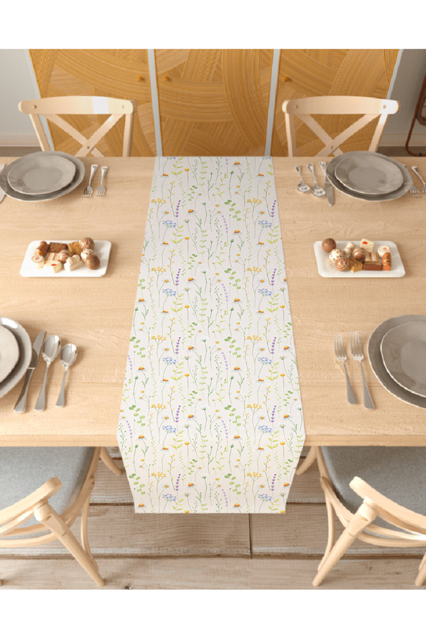 Flower Bohemian Patterned Special Design Runner Digital Printed Decorative Tablecloth Modern Home Decoration