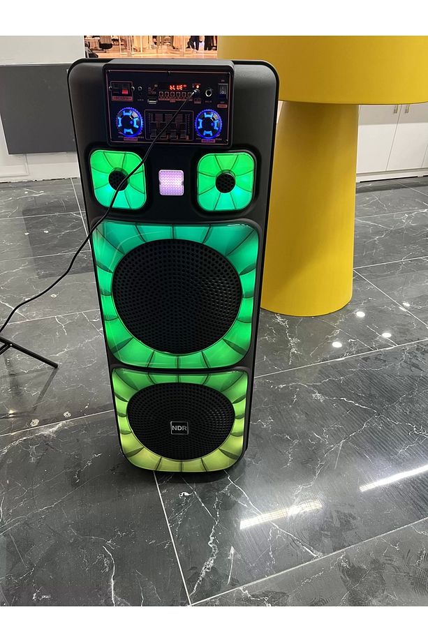 NDR Dev Bluetooth Hoparlör Dev Kareoke Ses Sistemi 2 Mikrofonlu 5000W - 1