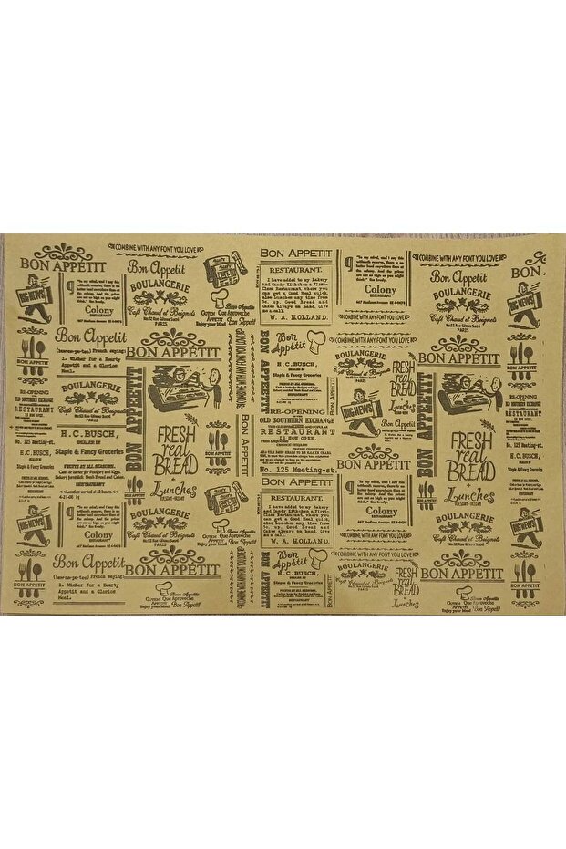 24 cm X 34 cm 100 Pieces Hamburger and Toast Package Paper and Serving Paper