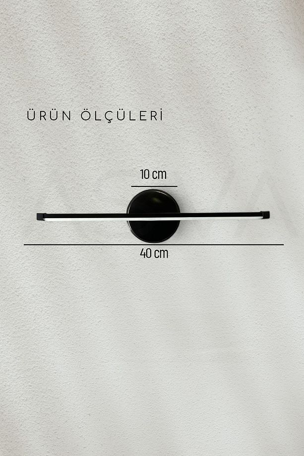 Pilli Siyah Günışığı Ledli Tablo Ayna Duvar Aplik - 3