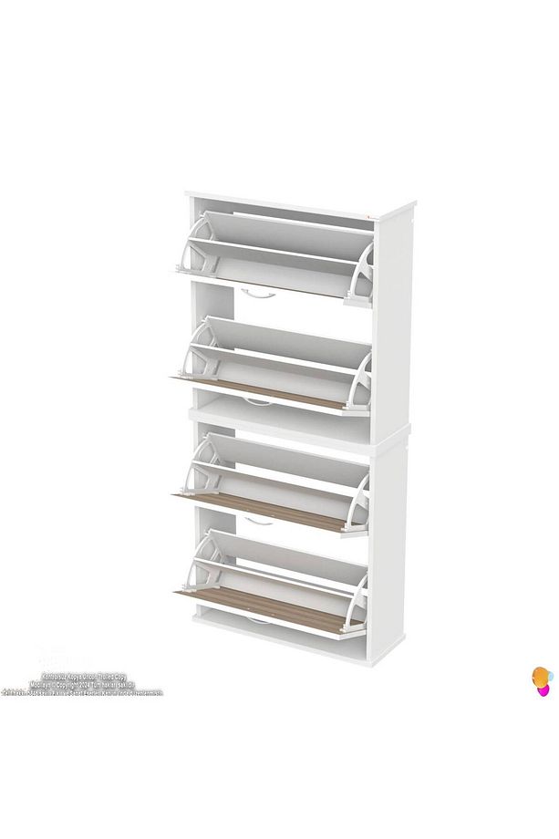 Umay' 2 Li Asma Antre Hol 72 X 148 X 25,5 Cm’ Lik 4 Düşer Kapak 8 Göz Bölmeli Ayakkabılık - 7