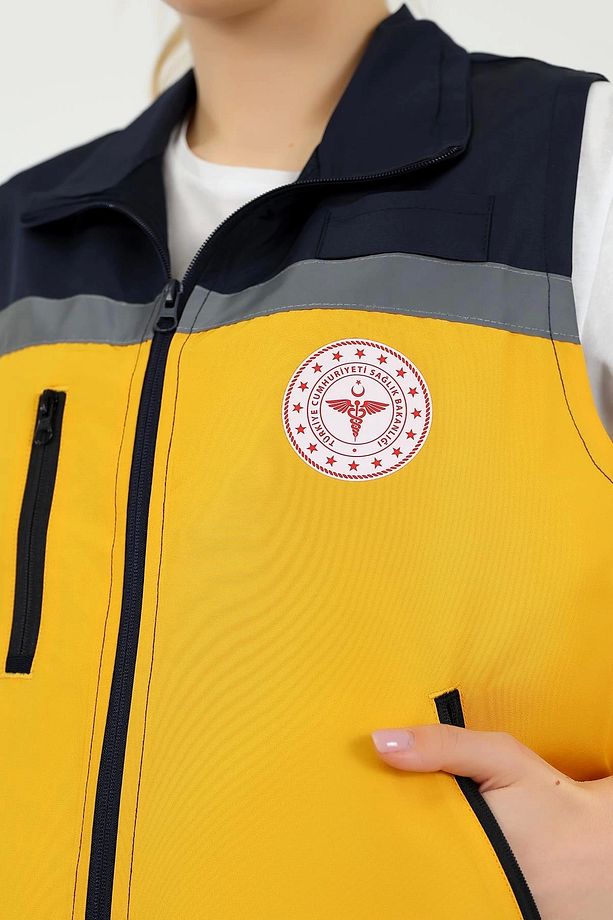 112 Unisex Yazlık Yelek - Sarı - 5