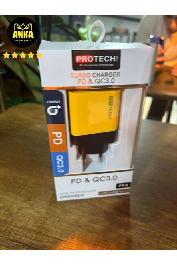 Protech Usb/Type c Çift Girişli Şarj Başlığı - 1