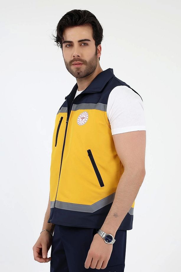112 Unisex Yazlık Yelek - Sarı - 8