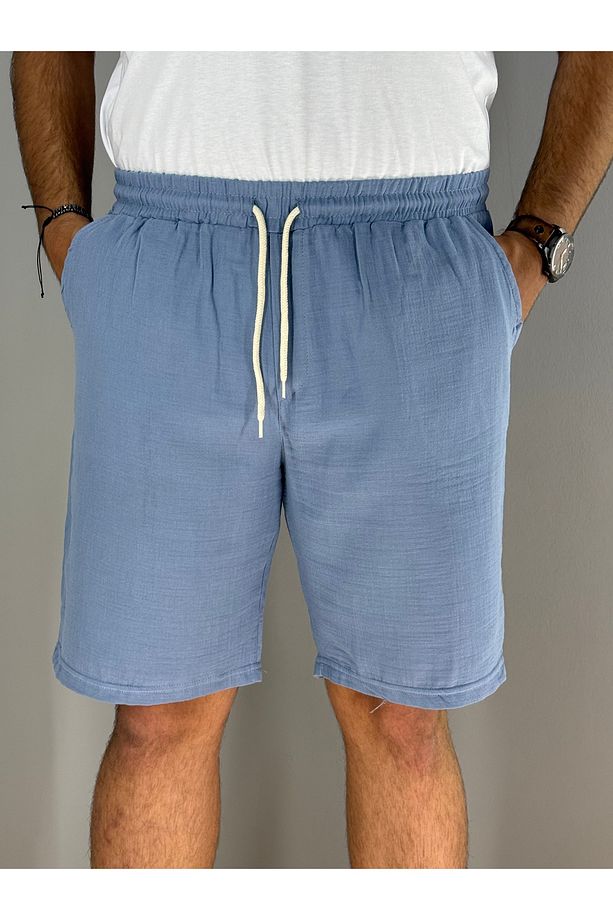 Müslin Şort Mavi Renk - 2