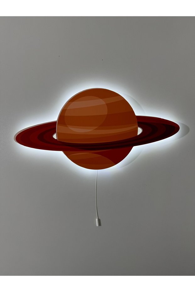 Decorative Wooden Printed Saturn Children's Room Night Light 44*22