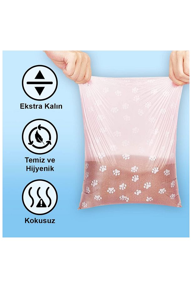 Kedi Köpek Dışkı Kaka Poşeti 4 Lü / Hazneli Kedi Kumu Küreği Içinde Uygundur - 4